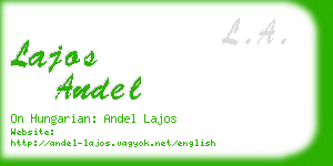 lajos andel business card